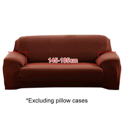 Four Seasons Solid Color Elastic Full Coverage Non-slip Sofa Cover(Light Coffee)-garmade.com