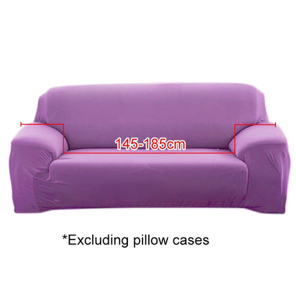 Four Seasons Solid Color Elastic Full Coverage Non-slip Sofa Cover(Light Purple)-garmade.com