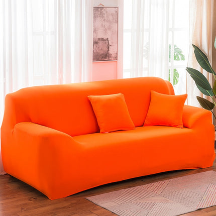 Four Seasons Solid Color Elastic Full Coverage Non-slip Sofa Cover(Fluorescent Red)-garmade.com