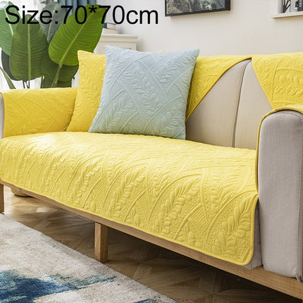 Four Seasons Universal Simple Modern Non-slip Full Coverage Sofa Cover, Size:70x70cm(Feather Dream Yellow)-garmade.com