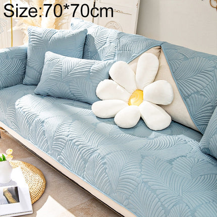 Four Seasons Universal Simple Modern Non-slip Full Coverage Sofa Cover, Size:70x70cm(Banana Leaf Blue)-garmade.com