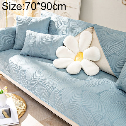 Four Seasons Universal Simple Modern Non-slip Full Coverage Sofa Cover, Size:70x90cm(Banana Leaf Blue)-garmade.com