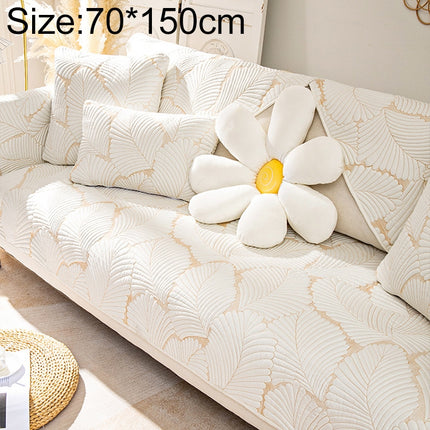 Four Seasons Universal Simple Modern Non-slip Full Coverage Sofa Cover, Size:70x150cm(Banana Leaf Beige)-garmade.com