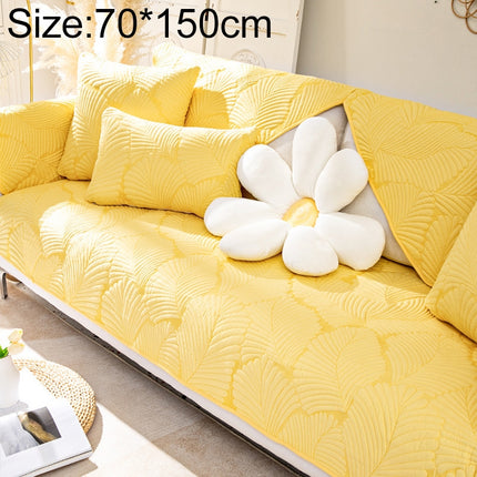 Four Seasons Universal Simple Modern Non-slip Full Coverage Sofa Cover, Size:70x150cm(Banana Leaf Yellow)-garmade.com