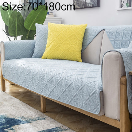 Four Seasons Universal Simple Modern Non-slip Full Coverage Sofa Cover, Size:70x180cm(Versailles Blue)-garmade.com