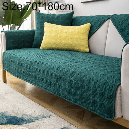 Four Seasons Universal Simple Modern Non-slip Full Coverage Sofa Cover, Size:70x180cm(Houndstooth Green)-garmade.com