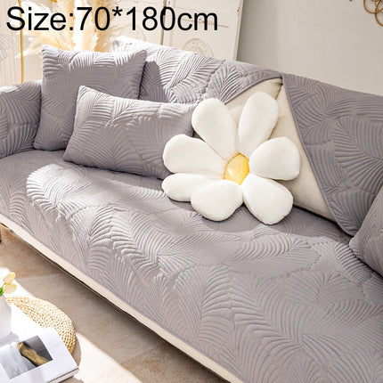 Four Seasons Universal Simple Modern Non-slip Full Coverage Sofa Cover, Size:70x180cm(Banana Leaf Grey)-garmade.com