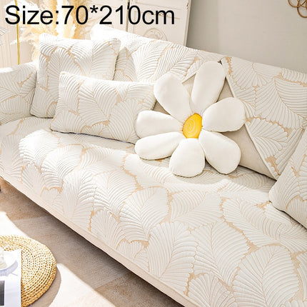 Four Seasons Universal Simple Modern Non-slip Full Coverage Sofa Cover, Size:70x210cm(Banana Leaf Beige)-garmade.com