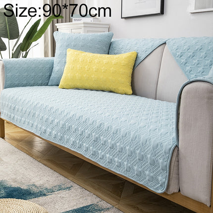 Four Seasons Universal Simple Modern Non-slip Full Coverage Sofa Cover, Size:90x70cm(Houndstooth Blue)-garmade.com