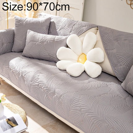 Four Seasons Universal Simple Modern Non-slip Full Coverage Sofa Cover, Size:90x70cm(Banana Leaf Grey)-garmade.com