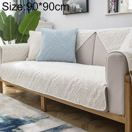 Four Seasons Universal Simple Modern Non-slip Full Coverage Sofa Cover, Size:90x90cm(Feather Dream Beige)-garmade.com