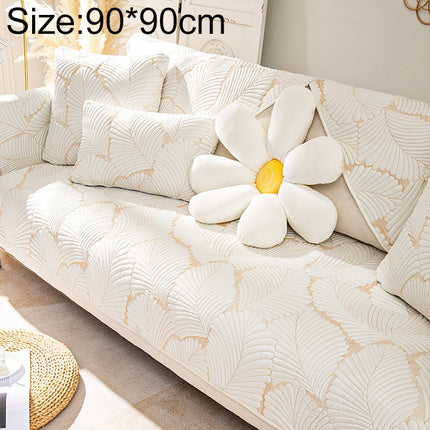 Four Seasons Universal Simple Modern Non-slip Full Coverage Sofa Cover, Size:90x90cm(Banana Leaf Beige)-garmade.com