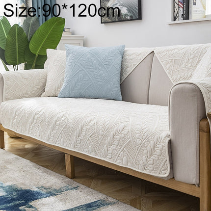 Four Seasons Universal Simple Modern Non-slip Full Coverage Sofa Cover, Size:90x120cm(Feather Dream Beige)-garmade.com