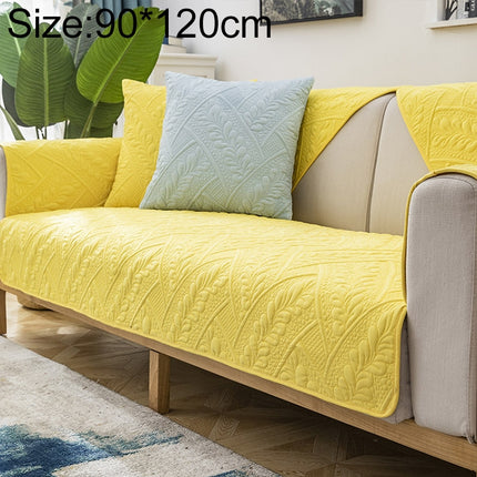Four Seasons Universal Simple Modern Non-slip Full Coverage Sofa Cover, Size:90x120cm(Feather Dream Yellow)-garmade.com