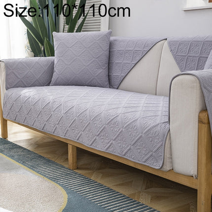 Four Seasons Universal Simple Modern Non-slip Full Coverage Sofa Cover, Size:110x110cm(Versailles Grey)-garmade.com