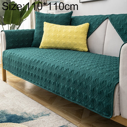 Four Seasons Universal Simple Modern Non-slip Full Coverage Sofa Cover, Size:110x110cm(Houndstooth Green)-garmade.com