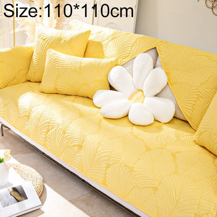 Four Seasons Universal Simple Modern Non-slip Full Coverage Sofa Cover, Size:110x110cm(Banana Leaf Yellow)-garmade.com
