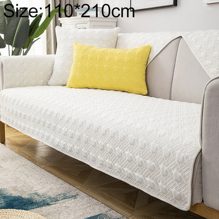 Four Seasons Universal Simple Modern Non-slip Full Coverage Sofa Cover, Size:110x210cm(Houndstooth Beige)-garmade.com