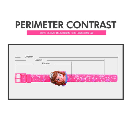 SKMEI 1752 Three-dimensional Cartoon Princess LED Digital Display Electronic Watch for Children(Rose Red)-garmade.com