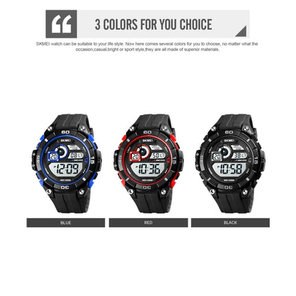 SKMEI 1756 Dual Time Countdown Alarm Clock Men Sports Luminous Electronic Watch(Blue)-garmade.com