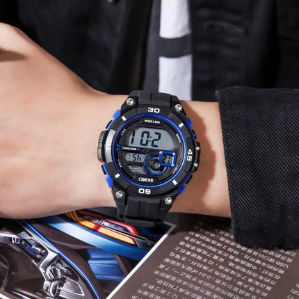 SKMEI 1756 Dual Time Countdown Alarm Clock Men Sports Luminous Electronic Watch(Red)-garmade.com