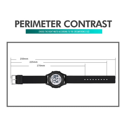 SKMEI 1758 Multifunctional LED Digital Display Luminous Silicone Strap Electronic Watch(Black)-garmade.com