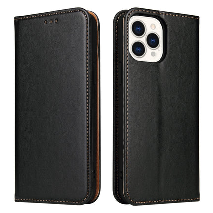 Fierre Shann PU Leather Texture Horizontal Flip Leather Case with Holder & Card Slots & Wallet For iPhone 13 Pro(Black)-garmade.com