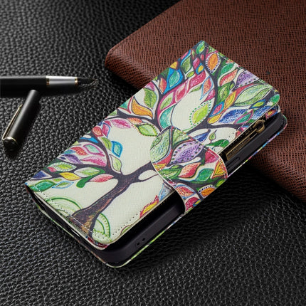 Colored Drawing Pattern Zipper Horizontal Flip Leather Case with Holder & Card Slots & Wallet For iPhone 13 mini(Tree)-garmade.com