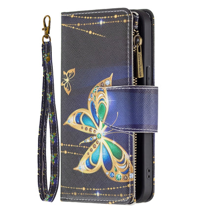 Colored Drawing Pattern Zipper Horizontal Flip Leather Case with Holder & Card Slots & Wallet For iPhone 13(Big Butterfly)-garmade.com