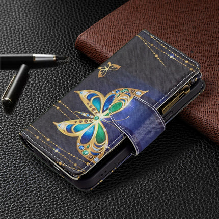 Colored Drawing Pattern Zipper Horizontal Flip Leather Case with Holder & Card Slots & Wallet For iPhone 13 Pro(Big Butterfly)-garmade.com