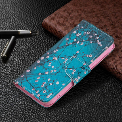 Colored Drawing Pattern Horizontal Flip Leather Case with Holder & Card Slots & Wallet For iPhone 13 mini(Plum Blossom)-garmade.com