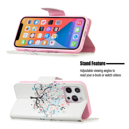 Colored Drawing Pattern Horizontal Flip Leather Case with Holder & Card Slots & Wallet For iPhone 13 mini(Tree)-garmade.com