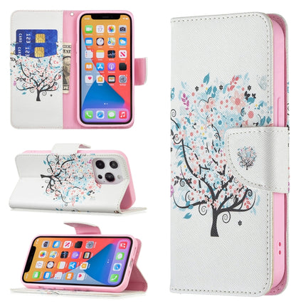 Colored Drawing Pattern Horizontal Flip Leather Case with Holder & Card Slots & Wallet For iPhone 13(Tree)-garmade.com