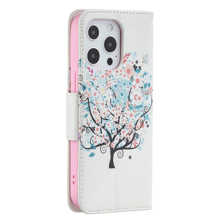 Colored Drawing Pattern Horizontal Flip Leather Case with Holder & Card Slots & Wallet For iPhone 13(Tree)-garmade.com