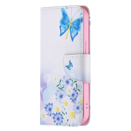 Colored Drawing Pattern Horizontal Flip Leather Case with Holder & Card Slots & Wallet For iPhone 13(Butterfly Love)-garmade.com