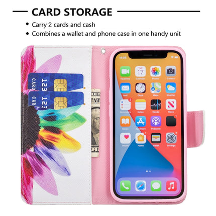 Colored Drawing Pattern Horizontal Flip Leather Case with Holder & Card Slots & Wallet For iPhone 13 Pro(Sunflower)-garmade.com