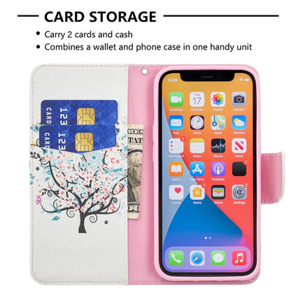 Colored Drawing Pattern Horizontal Flip Leather Case with Holder & Card Slots & Wallet For iPhone 13 Pro(Tree)-garmade.com