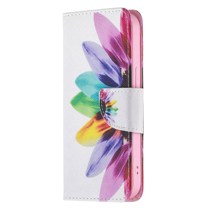 Colored Drawing Pattern Horizontal Flip Leather Case with Holder & Card Slots & Wallet For iPhone 13 Pro Max(Sunflower)-garmade.com