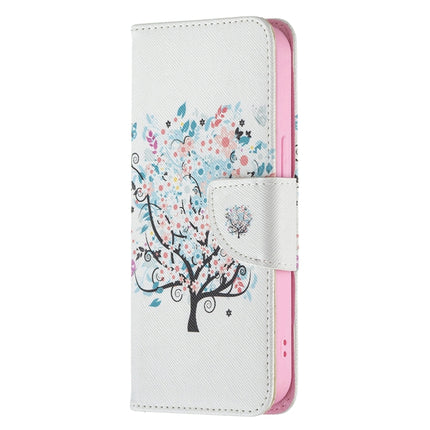 Colored Drawing Pattern Horizontal Flip Leather Case with Holder & Card Slots & Wallet For iPhone 13 Pro Max(Tree)-garmade.com