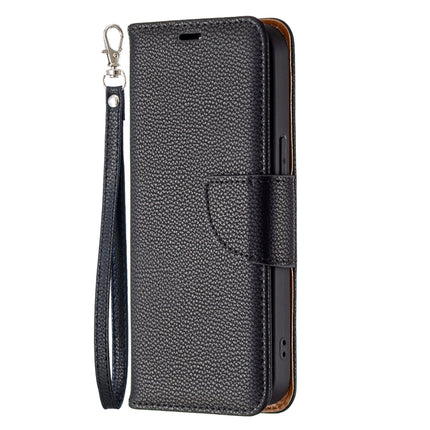 Litchi Texture Pure Color Horizontal Flip Leather Case with Holder & Card Slots & Wallet & Lanyard For iPhone 13 mini(Black)-garmade.com