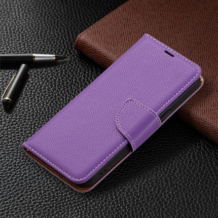 Litchi Texture Pure Color Horizontal Flip Leather Case with Holder & Card Slots & Wallet & Lanyard For iPhone 13 mini(Purplez)-garmade.com