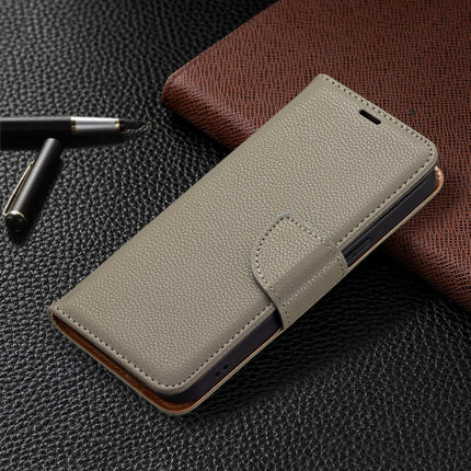 Litchi Texture Pure Color Horizontal Flip Leather Case with Holder & Card Slots & Wallet & Lanyard For iPhone 13 mini(Grey)-garmade.com