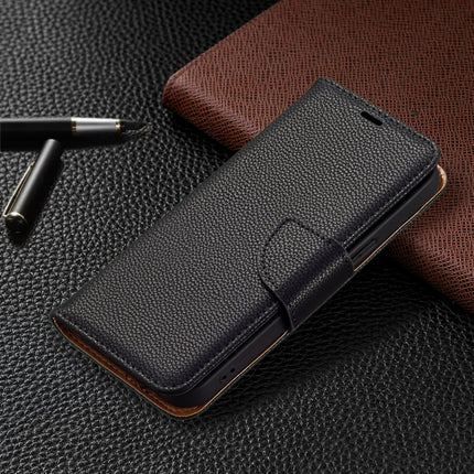 Litchi Texture Pure Color Horizontal Flip Leather Case with Holder & Card Slots & Wallet & Lanyard For iPhone 13(Black)-garmade.com