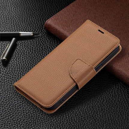 Litchi Texture Pure Color Horizontal Flip Leather Case with Holder & Card Slots & Wallet & Lanyard For iPhone 13(Brown)-garmade.com