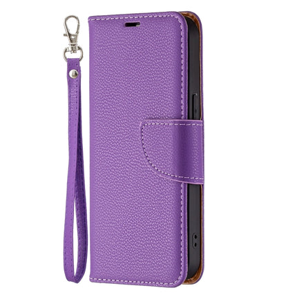 Litchi Texture Pure Color Horizontal Flip Leather Case with Holder & Card Slots & Wallet & Lanyard For iPhone 13(Purplez)-garmade.com