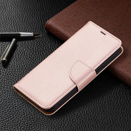 Litchi Texture Pure Color Horizontal Flip Leather Case with Holder & Card Slots & Wallet & Lanyard For iPhone 13 Pro(Rose Gold)-garmade.com