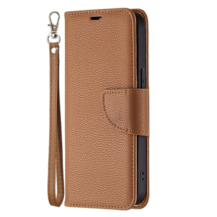 Litchi Texture Pure Color Horizontal Flip Leather Case with Holder & Card Slots & Wallet & Lanyard For iPhone 13 Pro(Brown)-garmade.com