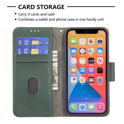 For iPhone 13 Matching Color Crocodile Texture Horizontal Flip PU Leather Case with Wallet & Holder & Card Slots(Green)-garmade.com