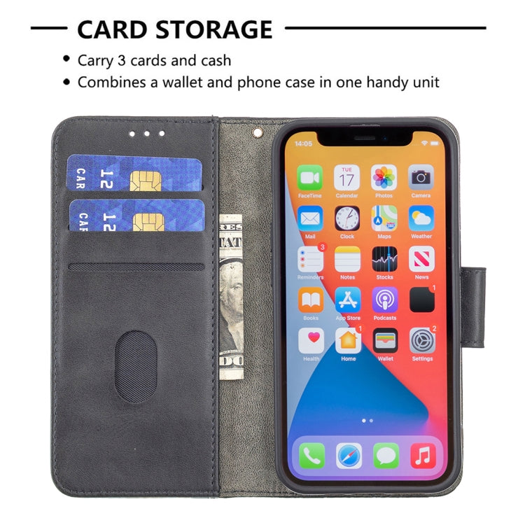 For iPhone 13 Pro Matching Color Crocodile Texture Horizontal Flip PU Leather Case with Wallet & Holder & Card Slots(Black)-garmade.com