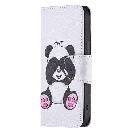 Colored Drawing Pattern Horizontal Flip Leather Case with Holder & Card Slots & Wallet For iPhone 13 mini(Panda)-garmade.com